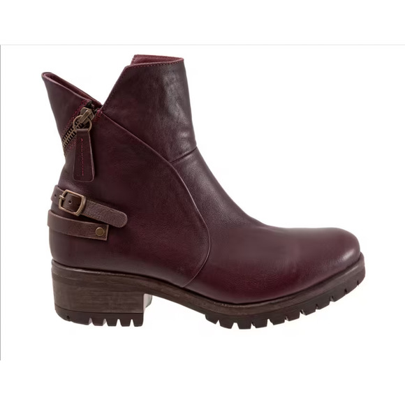 Bueno Womens Fallon Bootie EU 36 US 5.5-6 Merlot Dark Red Leather NIB - Picture 1 of 13